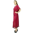 thumbnail image 6 of Bimba Women's Designer Tassel Kaftan Dress Kimono Sleeve Long Maxi Coverup Gown, 6 of 9