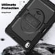thumbnail image 4 of Funda para iPad Pro de 13 pulgadas 2024 M4 (7.ª generación), resistente a los golpes, funda protectora con protector de pantalla, soporte giratorio de 360°, correa para mano/hombro, 4 of 9