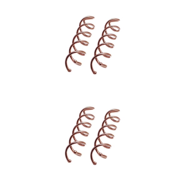 Sonducket 10 Uds. Horquillas de Metal en para el cabello, pinzas en espiral, puntas redondas antiarañazos, accesorios de decoración de tornillo oro rosa 2piezas Sonducket CBP046429