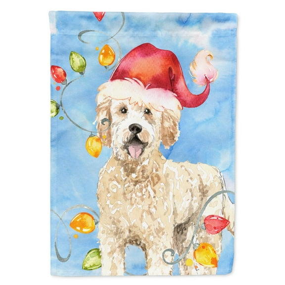 Carolines Treasures CK2478GF Christmas Lights Goldendoodle Flag Garden Size Small multicolor