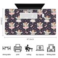 thumbnail image 5 of Long Mouse Pads for Desk,Dark Pink Fairy Princess Pattern Desk Mats on Top Of Desks, Desk Mouse Pad Extra Large with 3mm Non-Slip Base and Stitched Edge for Gaming,Office,Work,Home 47.3"x23.6", 5 of 6