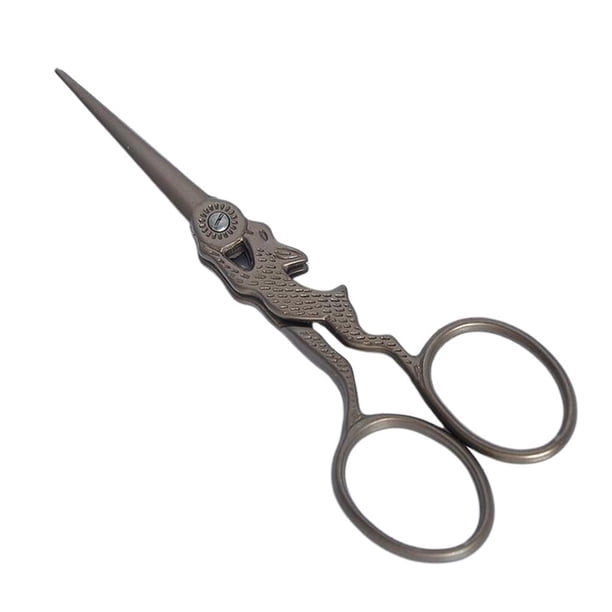 Tijeras de sastre de acero inoxidable con mango de conejo para coser y bordar Negro