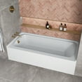 thumbnail image 3 of Streamline NAL-5440-BGL 66 in. x 32 in. Acrylic Left-Hand Drain Alcove Bathtub in Glossy White With External Drain in Brushed Gold, 3 of 10