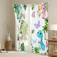 thumbnail image 3 of Castle Fairy Kawaii Dinosaur Black Out Curtains for Children Kids Boys,Flying Butterflies Curtains Pack Of 2 (42X63 Each),Cartoon Dino Bedroom Curtains,Microfiber Bedroom Decor, 3 of 6