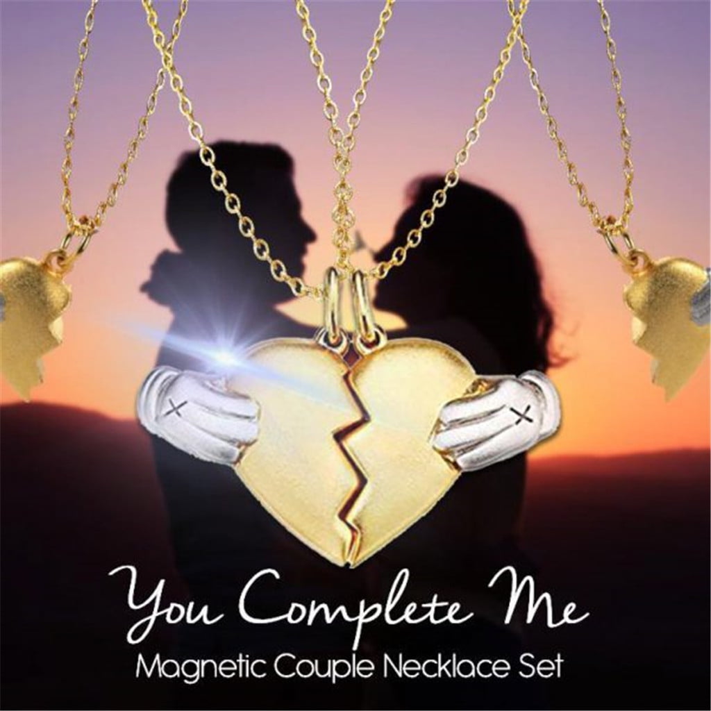 Rkstn Necklaces For Women You Complete Me Magnetic Couple Necklace Best Choice For Valentine s Day Gifts Name Necklace Personalized Jewelry For Women