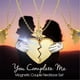 thumbnail image 1 of Collar para mujer, joyería para mujer, joyería para mujer "You Complete Me", collar magnético para pareja, opción para regalos de San Valentín, broche de diamantes., 1 of 5
