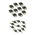 thumbnail image 4 of UNTERING 10pcs Green Bronze Color Pin Handle Drawer Cabinet Desk Pull Knob Furniture, 4 of 7