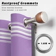 thumbnail image 5 of Outdoor Curtains for Patio Waterproof Purple Stripes Indoor/Outdoor Curtain Tiebacks French Stripe Farmhouse Style Privacy Sun Block Grommet Drapes for Pergolas Gazebo Porch 2 Panel 54x84 Inch, 5 of 9