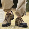 thumbnail image 6 of Mens Outdoor Hiking Shoes Lightweight Breathable Sneakers Non-slip Comfortable Low Top Work Shoes All Seasons Brown 11.5 US, 6 of 7