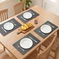 thumbnail image 3 of Unique Bargains 6pcs Faux Leather Table Mats for Kitchen Dark Gray 16.9"x11.8", 3 of 6