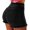 Black, variant on Summer Women Shorts High Waist Washed Retro Distressed Ripped Edge Solid Color Butt-lifted Slim Fit Side Pockets Casual Club Party Short Pants