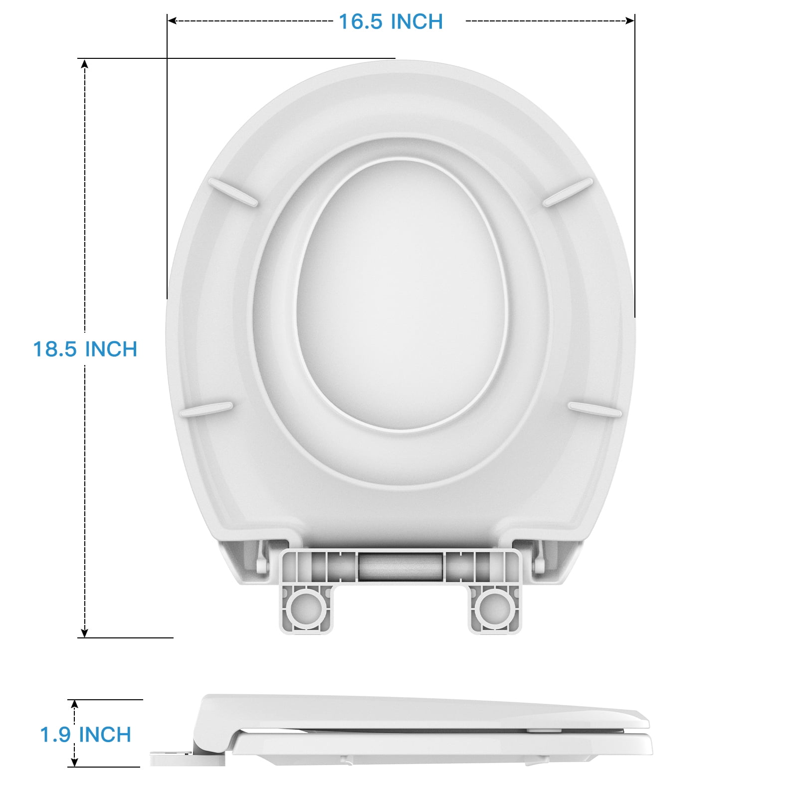 GymChoice 2-in-1 Toilet Seat for Toddlers and Adults Built-in Potty Training Seat, Soft-Close, Comfortable, and Removable Never Loosen Design for Kids Potty Training and Toddler Toilet Seat Needs