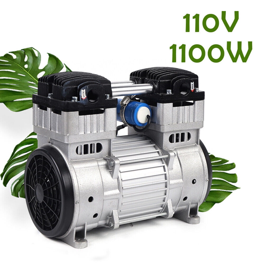 Oil-Free Silent Vacuum Piston High Flow Air Pump Small Diaphragm Mute Pump 5A 200L / Min- 2A100L/ Min 110V (110V 1100W)
