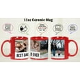 thumbnail image 3 of Printtoo PersonalizedPhotoCollage CoffeeMugBest Dad Ever Custom Picture Ceramic CupDishwasher & Microwave Safe- 11 Oz -Red, 3 of 6
