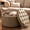 Khaki, variant on Easthome Multi-Function Round Storage Ottoman with Lockable Casters, Detachable Wood Tray Top, Button Tufted Foot Stool for Living Room Bedroom Study, Khaki
