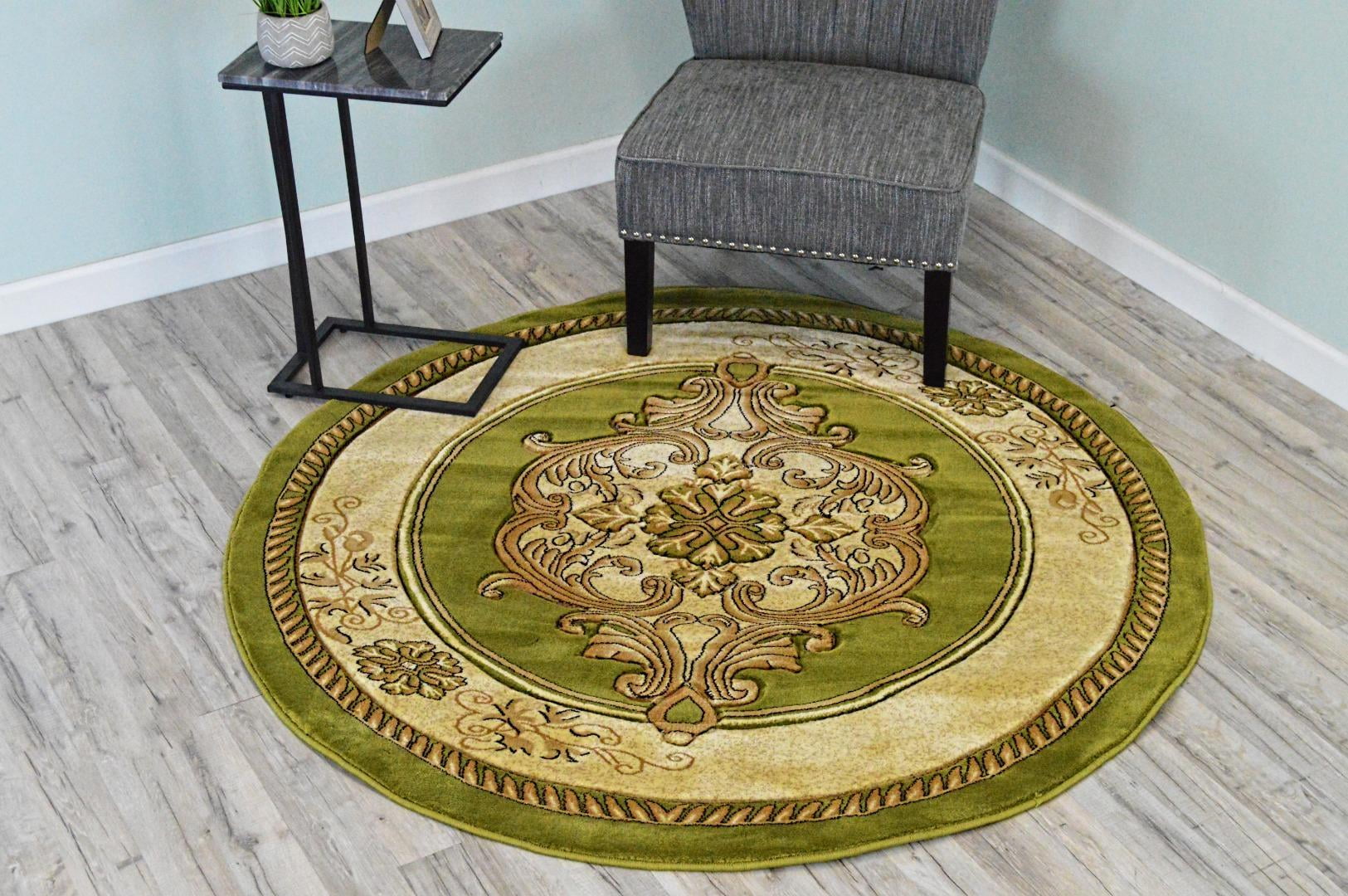 GLAMOUR 3D Hand Carved Traditional Rug Oriental Floral 5'3''x5'3