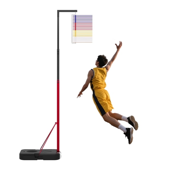59-141.73 inch Vertical Jump Tester, Floor-Standing Vertical Measurement Stick Pole Tool, Jump Height Exercise Trainer for Volleyball Training Aid