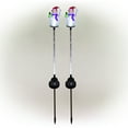 thumbnail image 4 of Alpine Corporation 34" Snowman Solar Powered Glass Garden Stakes (2 Pieces), 4 of 13