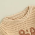 thumbnail image 4 of Okbabeha Baby Toddler Girl Boy Knit Sweater Letter Print Sweatshirt Big Sister Little Sister Matching Outfits Fall Winter Clothes, 4 of 7