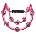 thumbnail image 4 of Instrument de Musique Tambourin Fuchsia Double Rangée Métal Jouet Portatif, 4 of 8