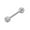White, variant on UDIYO Ear Studs Rhinestone Decor Anti-corrosion Stainless steel Men's Barbell Ear Studs for Party