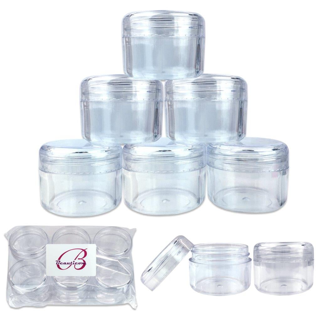 6 Pieces High Quality 30 Gram 30 ml (1 oz) Travel Jars with