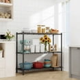 thumbnail image 3 of Storage Shelves, 3-Tier Heavy Duty Metal Storage Rack, 48" W x 18" D Adjustable Industrial Utility Shelves for Garage, Kitchen, Laundry Room Basement, Black, 3 of 6