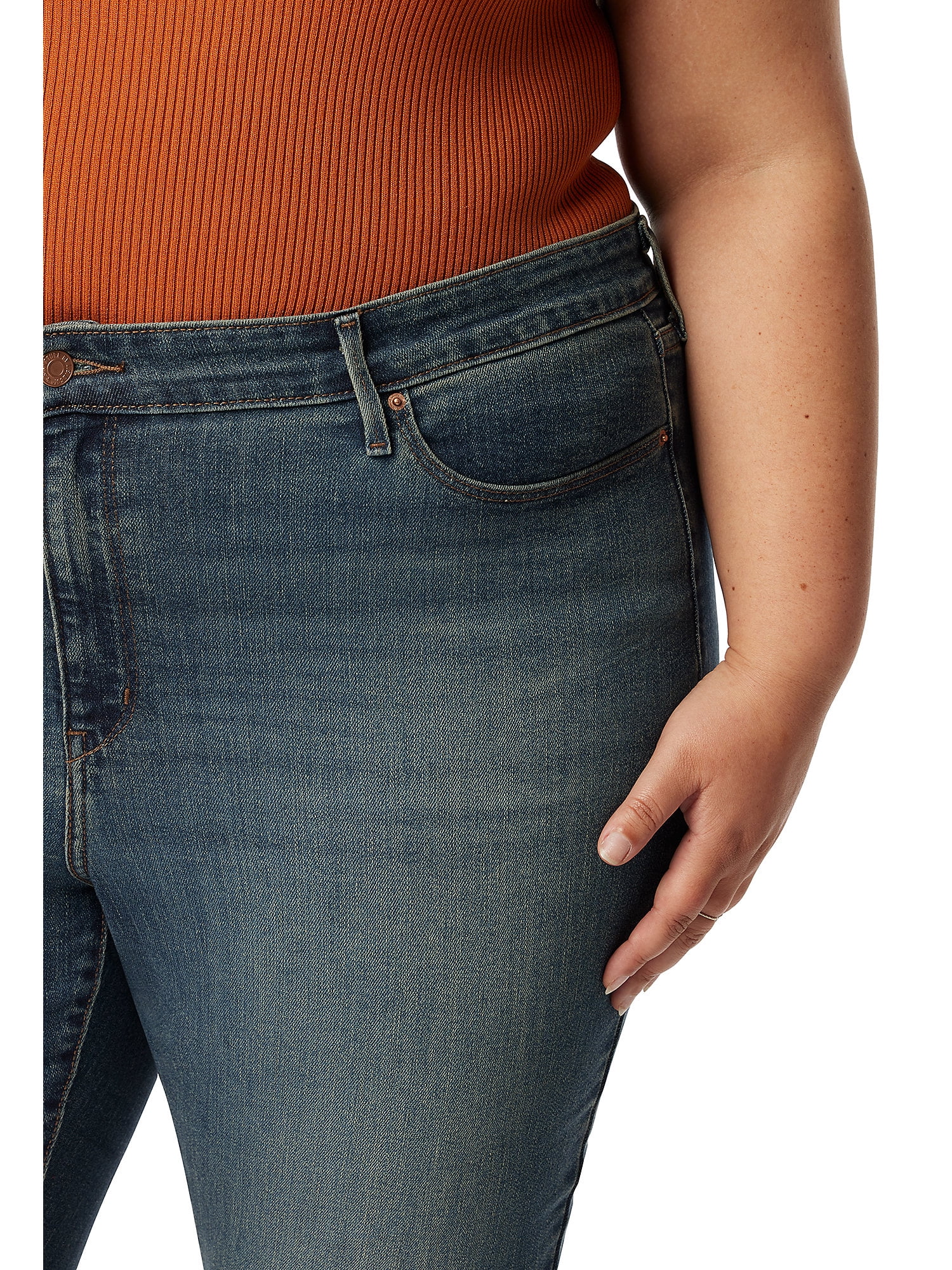 Levi Strauss Signature Women's and Women's Plus High Rise Skinny Jeans, Inseams: Short, Regular and Long, Sizes 2-28