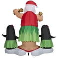 thumbnail image 3 of Gema inflable de Navidad Gemmy con diseño de Hula Santa y pingüinos 1,7 m, 3 of 5