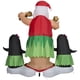 thumbnail image 3 of Gema inflable de Navidad Gemmy con diseño de Hula Santa y pingüinos 1,7 m, 3 of 5