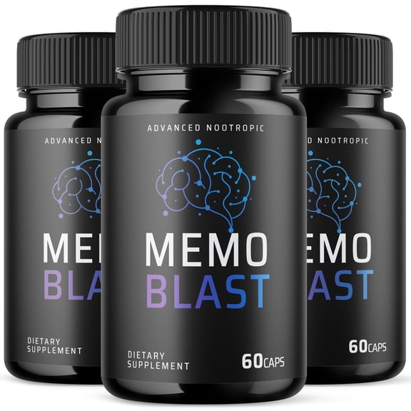 Memo Blast Advanced Formula Brain Support Pills Maximum Strength Supplement MemoBlast 180 Capsules