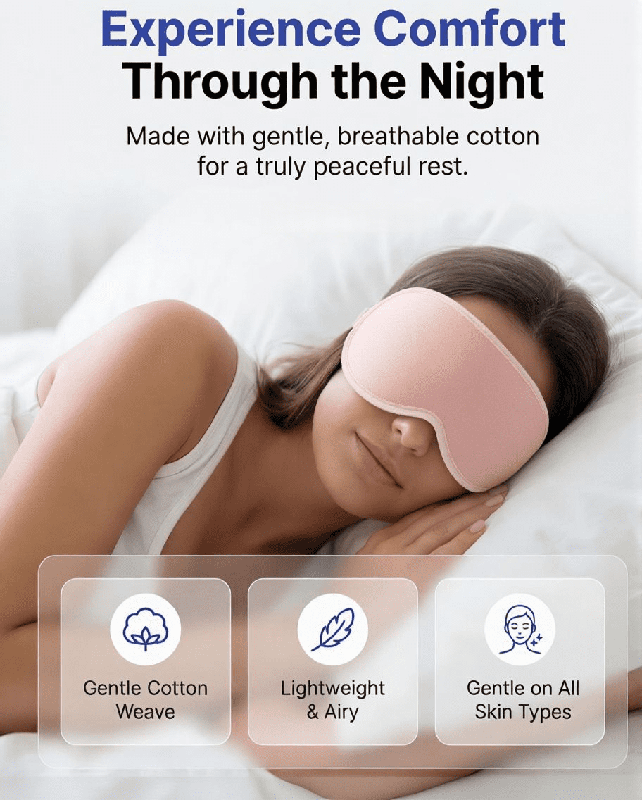 FACEMOON 2 Pack Adult Weighted Sleep Mask – Memory Foam Comfort Design | 99% Light Blocking Zero Pressure | Lash Extension Safe
