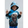 thumbnail image 2 of Jurassic World Park Blue T-Rex Little Boys Fleece Pullover Hoodie Tie Dye 5, 2 of 5