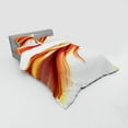 thumbnail image 3 of Ambesonne Modern Bedding Set 3 Pcs, Blurred Smock Art Rays, Twin, Orange Red, 3 of 3