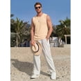 thumbnail image 5 of RICHCOIN Mens Tank Top Round Neck Sleeveless Muscle Shirts Lightweight Summer Beach Textured Tee, 5 of 7