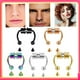 thumbnail image 2 of Aro nasal falso, aro magnético para tabique nasal, herradura de acero inoxidable, aros falsos para tabique nasal, sin perforar, con clip., 2 of 7