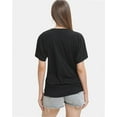 thumbnail image 3 of Womens Short Sleeve V Neck Dolman Tops with Side Shirring Loose Fit Shirts, 3 of 4