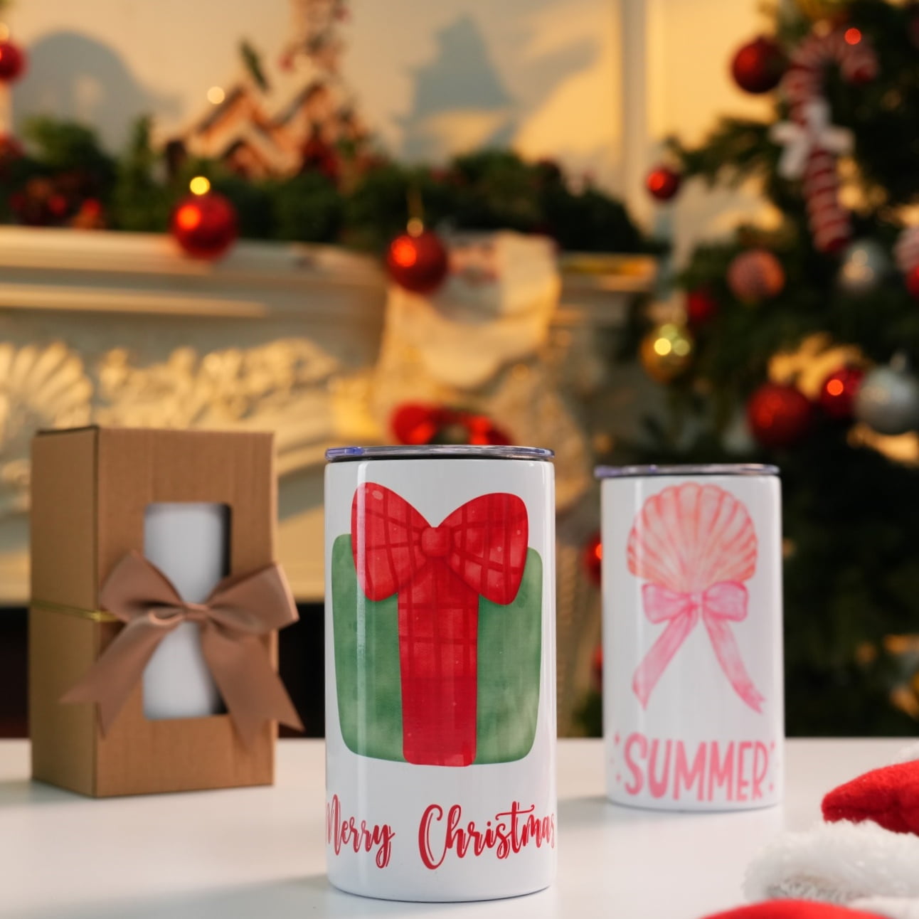 Adnoom 10 Pack Sublimation Tumblers, 12oz Sublimation Tumbler Blanks w/ Straight Tube Design, Dual-Walled Stainless Steel Tumbler for Heat Transfer DIY Gifts