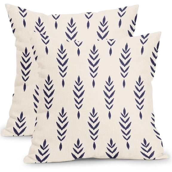 Boho Pillow Covers 16x16 Inch Purple Bohemian Geometric Decorative Throw Pillow Covers Modern Outdoor Pillowcases Cotton Linen Cushion Covers for Couch Sofa Bed Home Decor (Pack of 2)