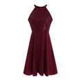 thumbnail image 4 of Vestido ajustado sin mangas con lentejuelas, elegante y a la moda para mujer - Poliéster, diseño brillante para fiestas/veladas, 4 of 5