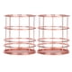 thumbnail image 1 of 2 soportes para bolígrafos redondos de oro rosa, cesta de almacenamiento de escritorio, caja organizadora de maquillaje de malla metálica, 1 of 15
