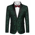 thumbnail image 5 of COOFANDY Mens Floral Tuxedo Jacket Paisley Shawl Lapel Suit Blazer Jacket for Dinner, 5 of 13