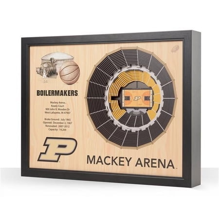 IDNA Purdue Boilermakers 25.5'' x 19.5'' 25-Layer StadiumViews 3D Wall Art