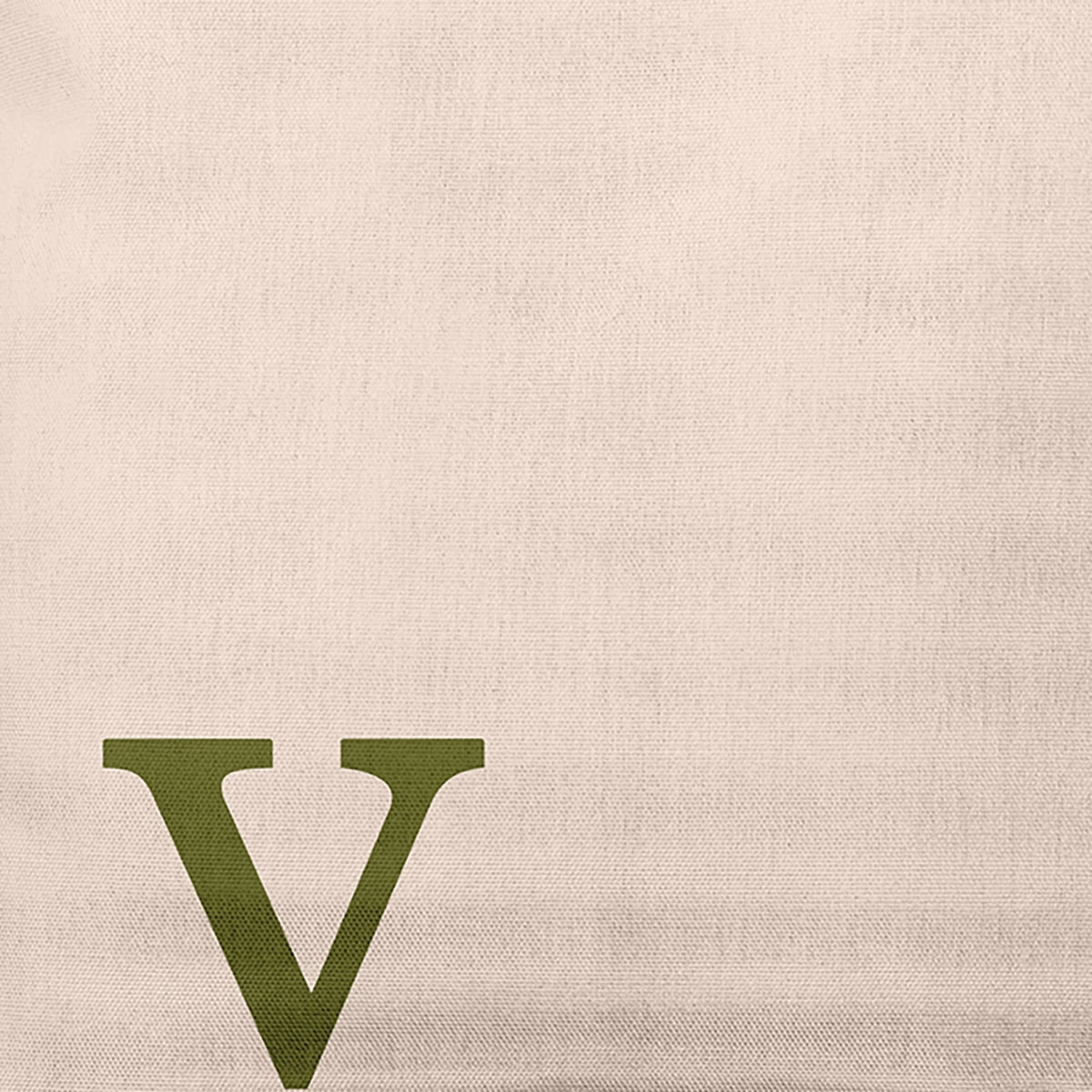 Simply Daisy 26" x 26" Modern Monogram Decorative Throw Pillow, Olive