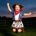 thumbnail image 5 of Karoyedx Cowgirl Outfits for Kids Girls Cowgirl Costume for Girls Toddler Cowgirl Dress Outfit with Western Hat for Kids Dress-Up Blue Size,3-4 Years, 5 of 8
