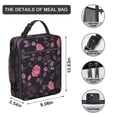 thumbnail image 3 of Botanical Insulated Lunch Box Student Reusable Lunch Bag with Water Bottle Holder Portable Lunch Bag Work Travel, 3 of 6