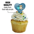 thumbnail image 3 of Merdog Mermaid Dog Heart Love Cupcake Picks Toppers Decoration Set of 6, 3 of 6