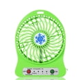 thumbnail image 1 of Irfora Portátil recargable LED Ventilador de luz Mini Escritorio USB de carga Refrigerador de aire 3 Modo de regulación de velocidad LED Función de iluminación Enfriamiento (Verde) Irfora Ventilador USB, 1 of 7