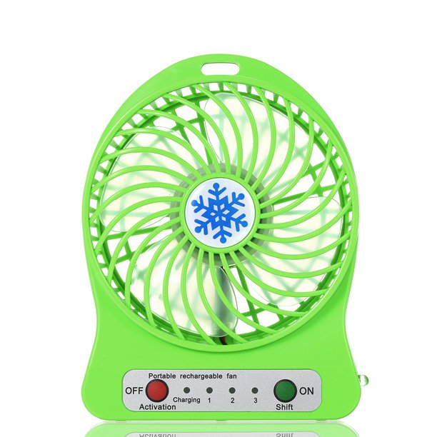 Portable Rechargeable LED Light Fan Mini Desk USB Charging Air Cooler 3