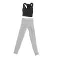 thumbnail image 1 of Chaleco y pantalones a escala 1/12, ropa de muñeca hecha a mano, disfraz para modelo de muñeca de 6 pulgadas. negro gris, 1 of 9